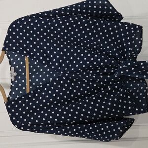 Wishlist Apparel Wide-Sleeved Navy/ White Lightweight Pullover Top, Size S/M